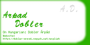 arpad dobler business card