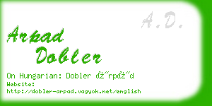 arpad dobler business card